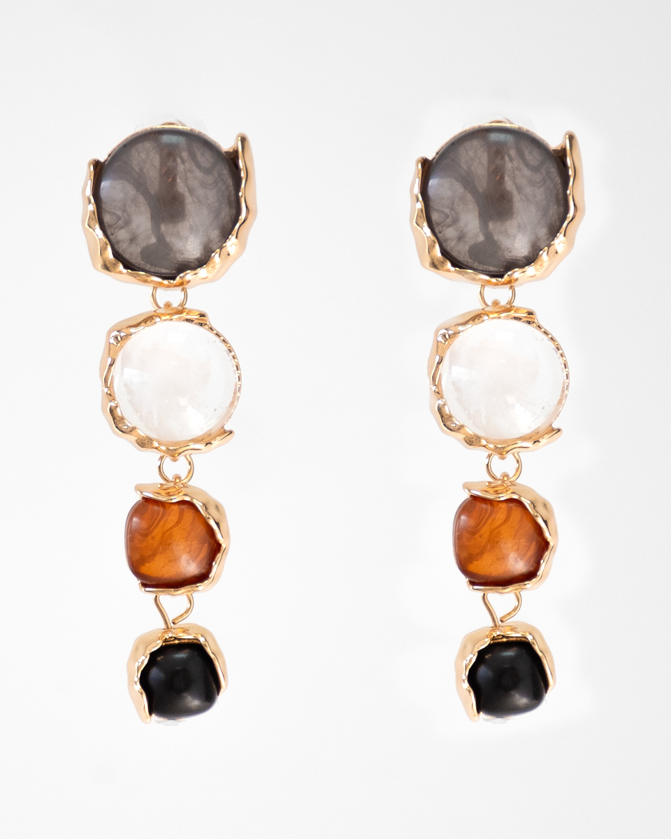 Pendientes art decó - Tonos oscuros