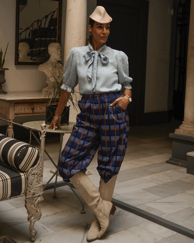 Pantalón de cuadros lucía